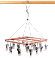 Nouveau cintre multifonction en aluminium léger avec pinces pour la lessive