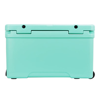 Glacière thermique pliable moderne 75L avec roues, en LLDPE, logo personnalisé, portable pour camping extérieur et stockage de glace sèche
