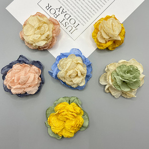 Handmade Fabric Flower Hair Accessories For Wedding Bridal <b>Shower</b> Casual Daily Use Multicolor 3D Design - Product Image 1