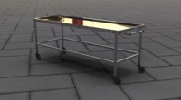Produits mortuaires Amain Chariot mortuaire de morgue en acier inoxydable 304 Chariot mortuaire avec roues