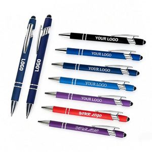 Regalo Promocional Empresarial 2026, Bolígrafo 2 en 1 con Punta Táctil para Pantalla, Bolígrafo de Metal al por Mayor de Fábrica con Logotipo Personalizado - Product Image 1