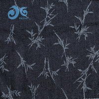 Tissu Denim Jacquard Damassé Floral Teint en Fil Écologique GC015L-7 Rayures Paisley Bleu Foncé pour Garçons Filles Unisexe Mode En Stock