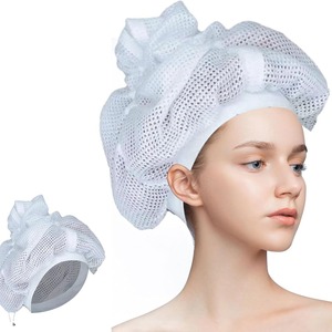 Bonnet en filet pour cheveux bouclés, 100% polyester, unisexe, pour sécher les cheveux bouclés - Product Image 1