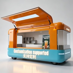 Chariot alimentaire électrique sur <span class=keywords><strong>roues</strong></span> avec équipement de cuisine complet pour la vente de rue et les services de restauration en plein air - Product Image 6