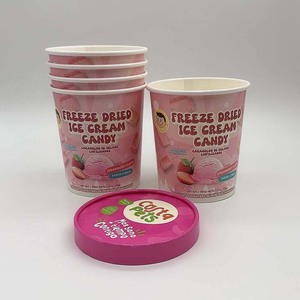 Custom logo High Quality Eco Friendly Kraft Paper Ice Cream Soup Cup Dessert Bowl Disposable Paper Food Cup Ice Cream Paper Bowl