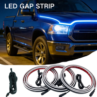 Kingshowstar NOUVEAU 24" 36" 48" 60" 80" Bande lumineuse LED flexible pour capot de voiture, contrôlée par application, feux de jour DRL, couleur RVB Dream