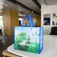 Sacs de courses réutilisables en tissu non tissé en matériau recyclé RPET avec logo personnalisable
