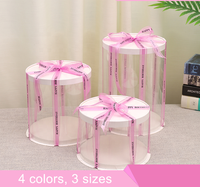 XJH 16 "boîtes en papier rondes transparentes pour gâteau boîte à gâteau rose ronde prix de gros boîtes en carton rondes pour gâteau