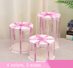 XJH 16" กล่องกระดาษกลมใสสําหรับเค้กกล่อง<span class=keywords><strong>เค้ก</strong></span>สีชมพูรอบราคาขายส่งกล่องกระดาษแข็งกลมสําหรับ<span class=keywords><strong>เค้ก</strong></span> - Product Image 3