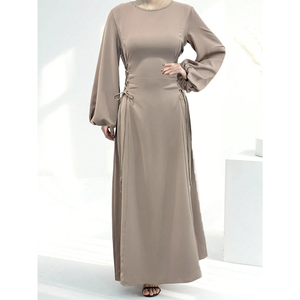 Nouvelle collection 2026 Loriya Abaya Femmes Robe Musulmane Abaya Robes modestes Robes décontractées en satin Abaya Femmes Robe musulmane - Product Image 1
