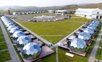 Luxueuse tente dôme géodésique écologique pour le glamping extérieur et les événements