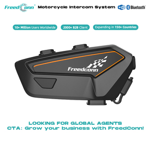 Auriculares para Motocicleta FreedConn F1 con Bajos Potentes, Cancelación de Ruido CVC, 1100 mAh, Resistentes al Agua IP67, para Uso Personal - Product Image 1