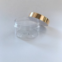 Pots à cosmétiques en plastique aluminium, brillant, 89400 89/400, métal or, plastique doré, couvercles pour grande bouche, vente en gros, offre spéciale