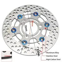 Disque de frein universel flottant à 3 trous, 70 mm, 220 mm, en acier et aluminium, adapté aux motos électriques