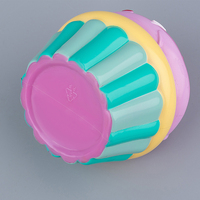 Bouteilles de presse en plastique de dessin animé personnalisé ODM & OEM nouveau Design 320ml PP shampooing 330ml crème glacée conteneurs de forme compliquée bouchon à vis