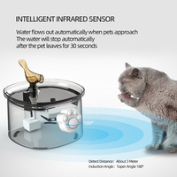 Distributeur automatique intelligent pour animaux de compagnie, design chat, petit modèle, avec capteur de mouvement, recharge automatique, en plastique, pour intérieur, HASHI W5-01
