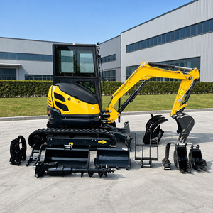 Mini-excavatrice sur chenilles de 2,5 tonnes avec moteur Kubota et godet à pince pour travaux agricoles - Product Image 4