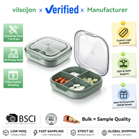 Boîte à pilules portable, mini boîte de rangement pour vitamines, étanche à l'humidité, organiseur de médicaments quotidiens, organiseur de pilules de poche, OEM ODM, logo personnalisé