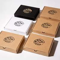 Boîte à pizza en papier kraft brun avec design personnalisé gratuit pour l'emballage alimentaire de la pizza