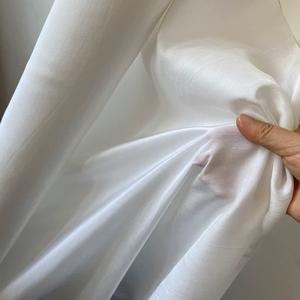 <span class=keywords><strong>Soie</strong></span> Dupioni Pure Naturelle Blanche 100% <span class=keywords><strong>Soie</strong></span> 19M/M Couleur Unie Tissu pour Femme Vêtement de Soirée Rigide Costume Blouse - Product Image 4