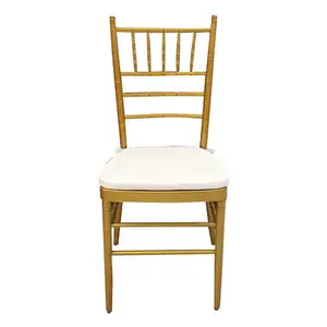 蒂芙尼豪华婚礼现代可叠放的Chivari堆叠躺椅纳波林黄金Chiavari Sillas蒂芙尼椅子待售