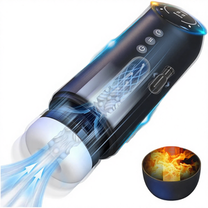 Automatischer <span class=keywords><strong>Masturbator</strong></span> für Männer mit Vibrations-, Saug-, Stoß- und Heizfunktionen, Sprachsteuerung, Penis-Stimulator in Hautfarbe für Realistisches Sexgefühl - Product Image 1