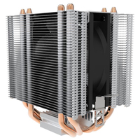 Refroidisseur CPU à double tour à 4 caloducs, dissipateur thermique à ailettes zippées pour processeur Intel LGA 1700 AMD I3 I5