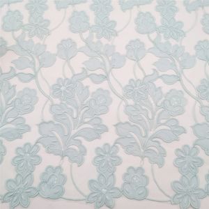 Haute qualité bleu maille dentelle tissu Polyester doux dentelle tissu pour mariage robes de soirée dentelle française pour soirée de mariage - Product Image 1