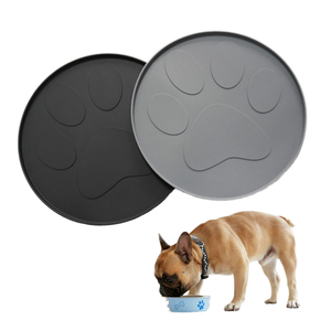 Tapis d'alimentation rond en silicone <span class=keywords><strong>de</strong></span> qualité alimentaire et écologique pour petits animaux, avec motif d'empreinte unique - Product Image 2
