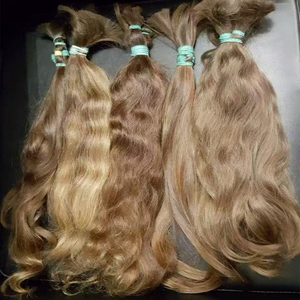 Venta al por mayor sin procesar crudo europeo virgen eslavo ruso Remy rizado humano trenzado paquetes de pelo extensiones de trama pelucas - Product Image 4