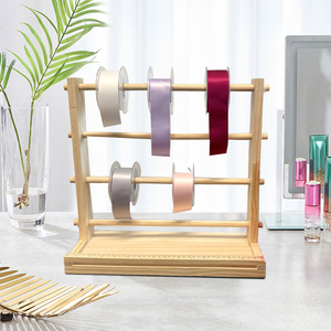 ชั้นวางริบบิ้นไม้สำหรับจัดงานทำมือห่อของขวัญริบบิ้นสำหรับห้องหัตถกรรมร้านเค้กร้านดอกไม้ - Product Image 2