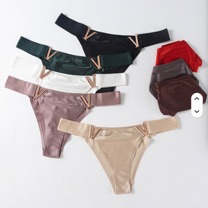 Ropa Interior de Tigre Estilo <span class=keywords><strong>Victoria</strong></span>'s <span class=keywords><strong>Secret</strong></span> Pantis Cómodos de Seda de Hielo Tanga Bragas Sexy Ropa Interior para Mujer y Dama Pantis de Satén - Product Image 1