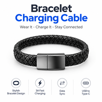 Bracelet de mode 2-en-1 : Câble USB vers Type C pour charge rapide et transfert de données, design élégant et portable