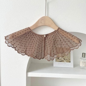 New Lace Embroidery Pearl Little Shawls for Women <b>Spring</b> and Summer With Skirt Shirt <b>Decoration</b> Neck Vest Hollow Collar - Product Image 3