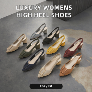 Sandalias de Plataforma con Tacón Alto para Mujer, Venta Directa de Fábrica, Antideslizantes, Transpirables, a la Moda, con Tacón Grueso y Suave - Product Image 2