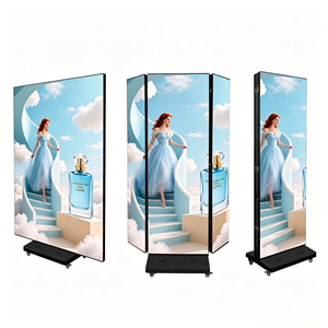 Écran LED mobile pliable Bright HD P1.53 GOB 3 volets, affichage numérique à épissure sans soudure pour événements promotionnels en centre commercial - Product Image 1