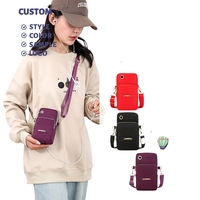 Sac à bandoulière de style coréen haut de gamme, sac bandoulière pour femme, mini sac patchwork élégant, étui pour téléphone portable, vertical