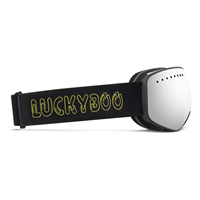 OEM ODM Lunettes de ski pour enfants LUCKYBOO L2 personnalisées, 5-12 ans, anti-buée, revêtement REVO 270 °   Planche à neige Wide View OTG