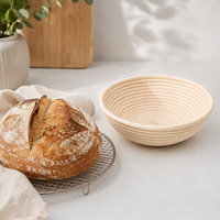 Panier de levage en rotin indonésien, direct usine, lisse et sans éclats, avec doublure en coton, pour la boulangerie