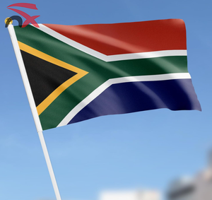 Bandera Nacional de Sudáfrica Personalizada de Poliéster de 14*21cm con Asta de Plástico para Agitar con la Mano - Product Image 2