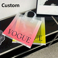 Sac fourre-tout en plastique LDPE recyclable imprimé en héliogravure, personnalisable (couleur/taille), avec poignée souple, pour le shopping, avec logo personnalisé, vente en gros