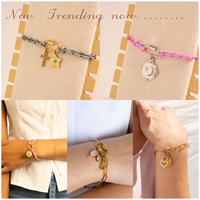 Collier chaîne trombone plaqué or 18 carats avec fermoir mousqueton, pendentif interchangeable en forme d'étoile et de cœur, bijoux d'usine OEM