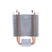 Dissipateur thermique personnalisé en métal pour PC avec ailettes collées empilées en cuivre et 4 caloducs refroidisseur d'air de ventilateur en aluminium pour le refroidissement du processeur de l'ordinateur
