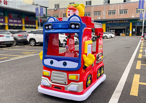 Bus scolaire de lutte contre l'incendie pour enfants, équipement d'amusement intérieur/extérieur, parc de jeux, utilisation en parc, voiture de conduite amusante, <span class=keywords><strong>2</strong></span> joueurs, rouge - Product Image 6