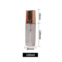 Flacon pompe en PET plastique givré de 100 ml pour nettoyant visage moussant, avec couleur et impression personnalisées pour masque facial