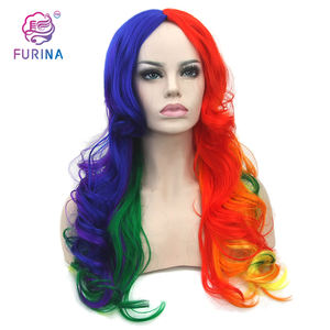 Usine prix de gros coloré Cosplay <span class=keywords><strong>Anime</strong></span> perruque longue ondulée synthétique Cosplay perruques Super mode et Cool <span class=keywords><strong>coiffure</strong></span> pour Cosplay - Product Image 1