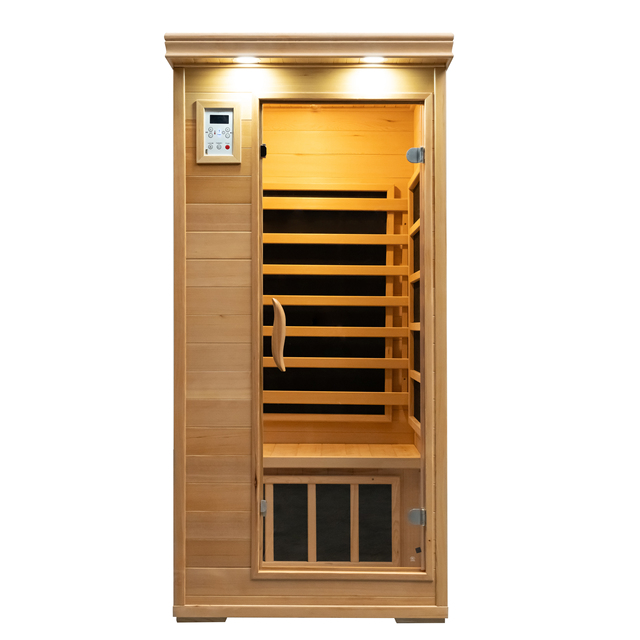 2026 New 1-2 Person Full Spectrum Infrared Sauna Hemlock Wood Low EMF Home Spa Dry Sauna Room for Health Relax