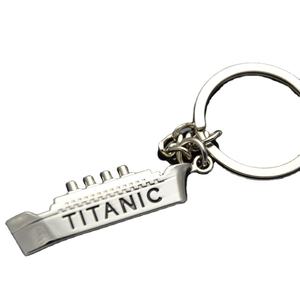 Металлический <span class=keywords><strong>3D</strong></span> брелок для ключей с титановым кораблем на заказ, брелок для ключей с лодки с обеих сторон - Product Image 1