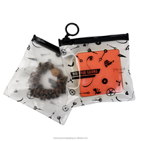 Sac d'emballage de pochette à bijoux transparente étanche personnalisée biodégradable, mini pochette transparente en PVC sac à fermeture éclair pour bijoux/collier