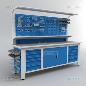 Banc de travail métallique personnalisable de haute qualité, durable, pour usage professionnel en usine, avec moteur à roulement, éclairage LED, facile à utiliser, garantie 3 ans - Product Image 3